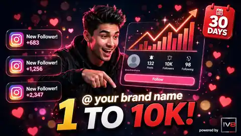 1 to 10K followers - social media management by InVision8